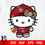 San Francisco 49ers Cute Hello Kitty Football 10 Svg Eps Dxf Png File, NFL svg, Digital Download, Instant Download