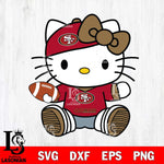 San Francisco 49ers Cute Hello Kitty Football 11 Svg Eps Dxf Png File, NFL svg, Digital Download, Instant Download