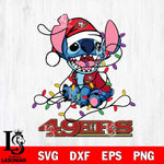 San Francisco 49ers Cute Stitch Christmas Svg