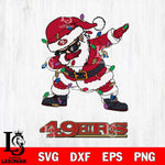 San Francisco 49ers Dabbing Santa Claus Ugly Christmas Svg Eps Dxf Png File,NFL Svg Files,Digital Download,Sublimation,Instant Download