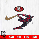 San Francisco 49ers Deadpool Nike Svg Eps Dxf Png File, Digital Download, Instant Download