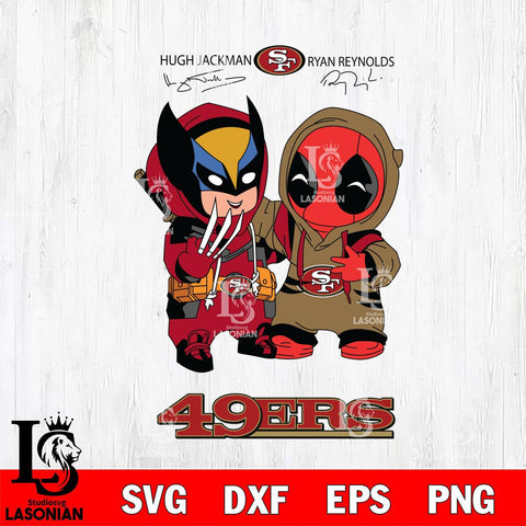 San Francisco 49ers Deadpool X Wolverine Funny Svg Eps Dxf Png File, Digital Download, Instant Download