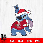 San Francisco 49ers Disney Lilo & Stitch Christmas Svg Eps Dxf Png File, Digital Download, Instant Download