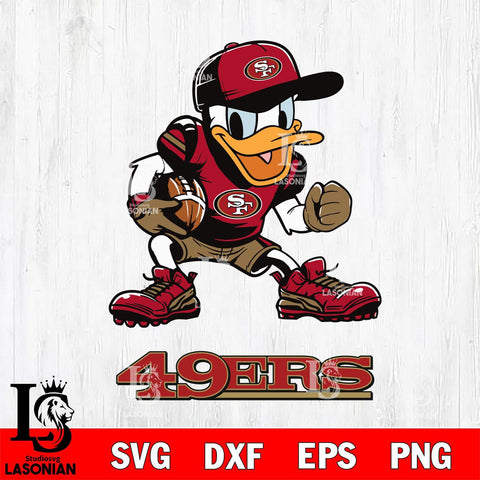 San Francisco 49ers Donal Duck Disney, Svg Eps Dxf Png File, Digital Download