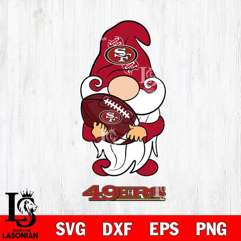 San Francisco 49ers Gnomes Christmas football Svg Eps Dxf Png File, Digital Download, Instant Download