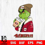 San Francisco 49ers Grinch Bougie Football Svg Eps Dxf Png File, Digital Download, Instant Download