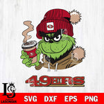 San Francisco 49ers Grinch Cofffe Hoodie Svg Eps Dxf Png File,Cricut svg files, Digital Download, Instant Download