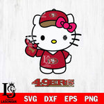 San Francisco 49ers Hello Kitty Best Fan Svg Eps Dxf Png File, Digital Download, Instant Download