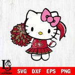 San Francisco 49ers Hello Kitty Cheerleader 12 Svg Eps Dxf Png File, Digital Download, Instant Download