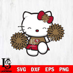 San Francisco 49ers Hello Kitty Cheerleader Svg Eps Dxf Png File, Digital Download, Instant Download