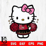 San Francisco 49ers Hello Kitty Cheerleader Svg Eps Dxf Png File, Digital Download, Instant Download