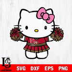 San Francisco 49ers Hello Kitty Cheerleader 9 Svg Eps Dxf Png File, Digital Download, Instant Download