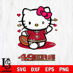 San Francisco 49ers Hello Kitty Nfl 3 Svg Eps Dxf Png File, Digital Download, Instant Download