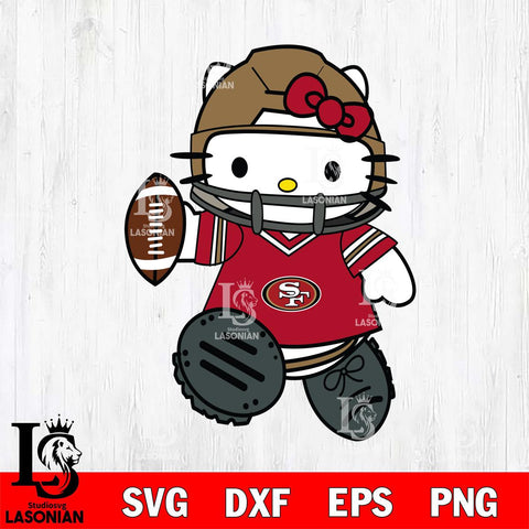 San Francisco 49ers Hello Kitty sport Svg Eps Dxf Png File, Digital Download, Instant Download