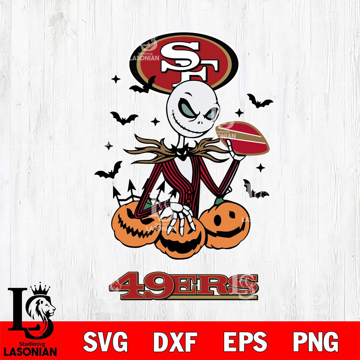 San Francisco 49ers Jack Skellington 2 halloween – lasoniansvg