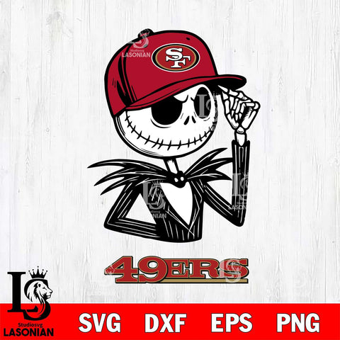 San Francisco 49ers Jack Skellington 3 Halloween Svg Eps Dxf Png File, Digital Download, Instant Download