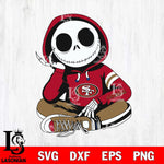 San Francisco 49ers Jack Skellington halloween Svg Eps Dxf Png File, Digital Download, Instant Download