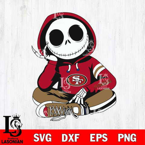 San Francisco 49ers Jack Skellington halloween Svg Eps Dxf Png File, Digital Download, Instant Download