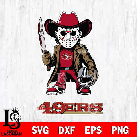 San Francisco 49ers Jason Voorhees 3 Svg Eps Dxf Png File, Digital Download