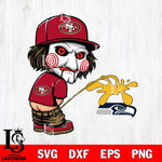 San Francisco 49ers Jigsaw Piss On Seattle Seahawks Svg Eps Dxf Png File, Digital Download, Instant Download