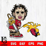 San Francisco 49ers Leatherface Piss On Arizona Cardinals Svg Eps Dxf Png File, Digital Download, Instant Download