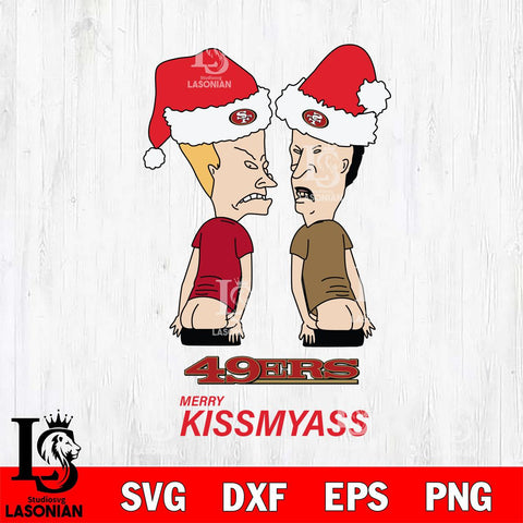 San Francisco 49ers Merry KissMyass Svg Eps Dxf Png File,NFL Svg Files,Digital Download,Sublimation,Instant Download