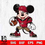 San Francisco 49ers Mickey Mouse Svg Eps Dxf Png File, Digital Download, Instant Download