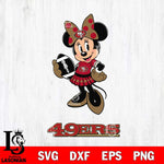 San Francisco 49ers Minnie Mouse, Svg Eps Dxf Png File, Digital Download