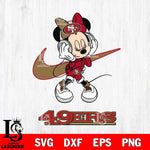 San Francisco 49ers Minnie Mouse Dancing NIKE, Svg Eps Dxf Png File, Digital Download