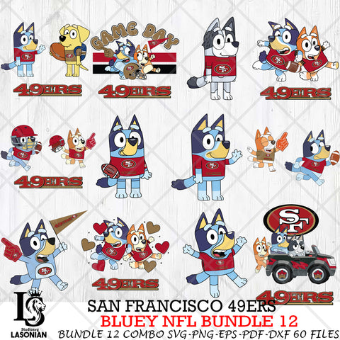 San Francisco 49ers NFL Bundle 12 Svg Eps Dxf Png File, Digital Download, Instant Download