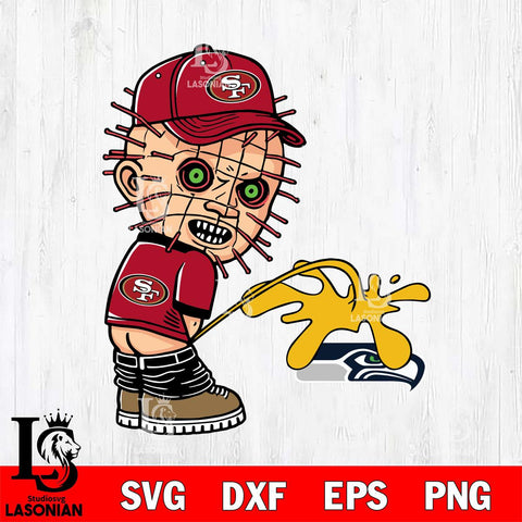 San Francisco 49ers Pinhead Piss On Seattle Seahawks Svg Eps Dxf Png File, Digital Download, Instant Download