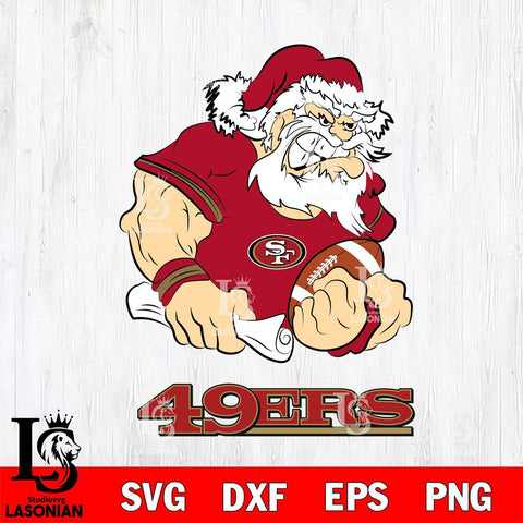 San Francisco 49ers Santa Claus Angry Svg Eps Dxf Png File,NFL Svg Files,Digital Download,Sublimation,Instant Download