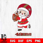 San Francisco 49ers Santa Claus Cute Svg Eps Dxf Png File,NFL Svg Files,Digital Download,Sublimation,Instant Download