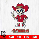 San Francisco 49ers Skeleton Football 2 Svg Eps Dxf Png File, Digital Download