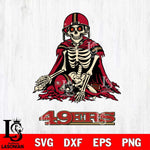 San Francisco 49ers Skeleton Football 3 Svg Eps Dxf Png File, Digital Download