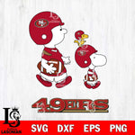 San Francisco 49ers Snoopy Sport Svg Eps Dxf Png File, NFL svg, Digital Download, Instant Download