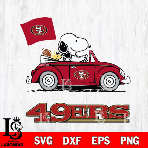 San Francisco 49ers Snoopy Sport 5 Svg Eps Dxf Png File, NFL svg, Digital Download, Instant Download