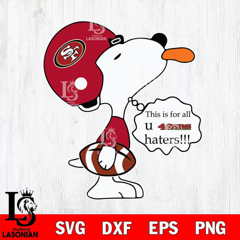 San Francisco 49ers Snoopy Sport 6 Svg Eps Dxf Png File, NFL svg, Digital Download, Instant Download