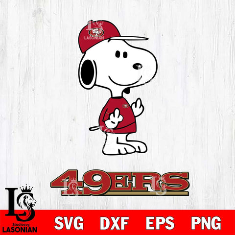 San Francisco 49ers Snoopy Sport 8 Svg Eps Dxf Png File, NFL svg, Digital Download, Instant Download