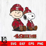 San Francisco 49ers Snoopy and Charlie Sport Svg Eps Dxf Png File, Cut file Digital Download ,Instant Download, Cricut File