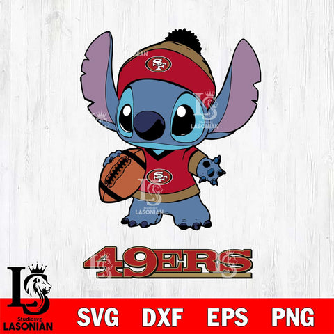 San Francisco 49ers Stitch Disney, Svg Eps Dxf Png File, Digital Download