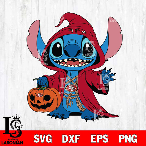 San Francisco 49ers Stitch Horror Svg Eps Dxf Png File, NFL svg, Digital Download, Instant Download