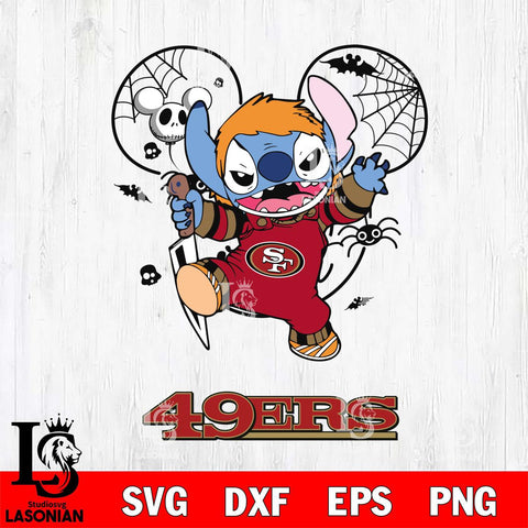 San Francisco 49ers Stitch Michael Halloween Svg Eps Dxf Png File, Digital Download, Instant Download