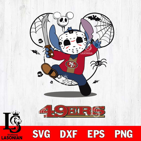 San Francisco 49ers Stitch jason voorhees Halloween Svg Eps Dxf Png File, Digital Download, Instant Download