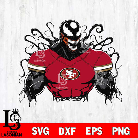 San Francisco 49ers Venom Marvel Svg Eps Dxf Png File, Digital Download, Instant Download