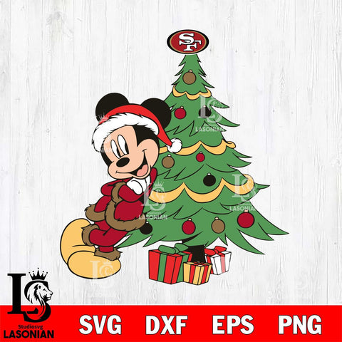 San Francisco 49ers mickey christmas 12 Svg Eps Dxf Png File, Digital Download, Instant Download