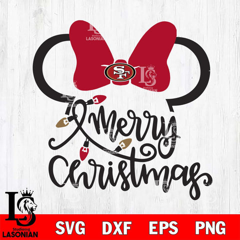 San Francisco 49ers mickey christmas 3 Svg Eps Dxf Png File, Digital Download, Instant Download