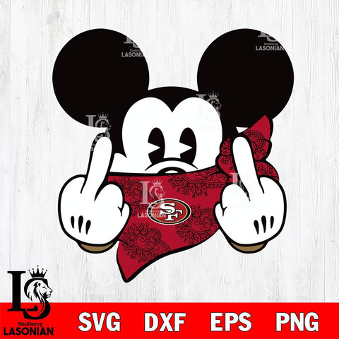 San Francisco 49ers mickey christmas 4 Svg Eps Dxf Png File, Digital Download, Instant Download