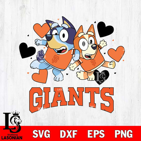 San Francisco Giants Bluey & Bingo 10 Svg Eps Dxf Png File, MLB svg, Digital Download, Instant Download