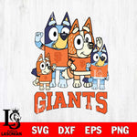 San Francisco Giants Bluey & Bingo 14 Svg Eps Dxf Png File, MLB svg, Digital Download, Instant Download